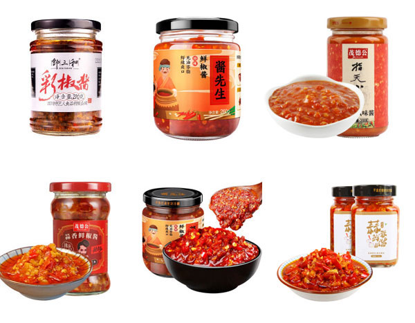 辣椒醬灌裝機生產(chǎn)線展示