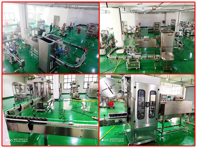 星火廠房黃豆醬醬料自動(dòng)灌裝機(jī)組成的全自動(dòng)醬料灌裝生產(chǎn)線及細(xì)節(jié)拍攝