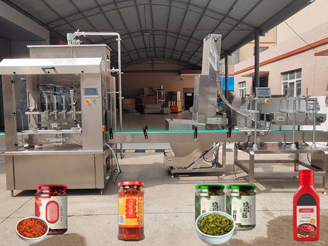陜西辣椒醬自動灌裝機(jī)