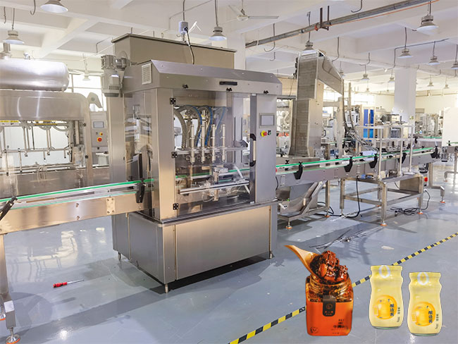 火鍋醬料自動(dòng)灌裝機(jī)生產(chǎn)線