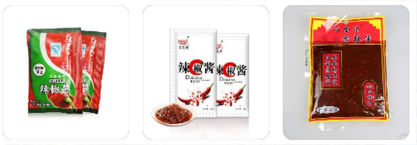 袋裝辣椒醬包裝機(jī)包裝樣品展示